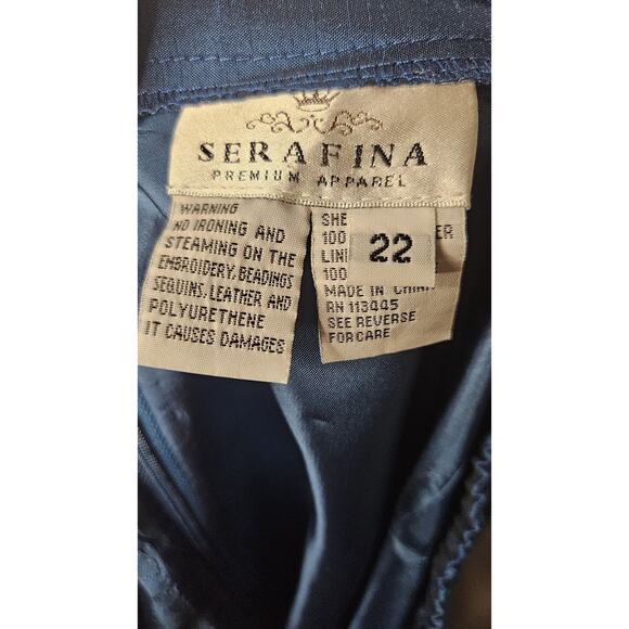 Serafina Two Piece Skirt Suit Evening Womens Plus Size 22 Ruffle Formal Dress - Picture 10 of 11